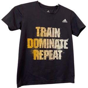 Adidas short sleeve T-shirt. Navy. Size: S youth.